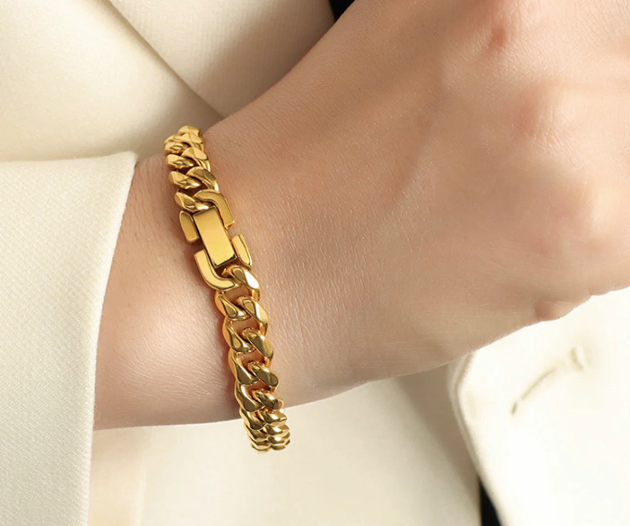 8MM CUBAN STEEL bracelet - Image 3