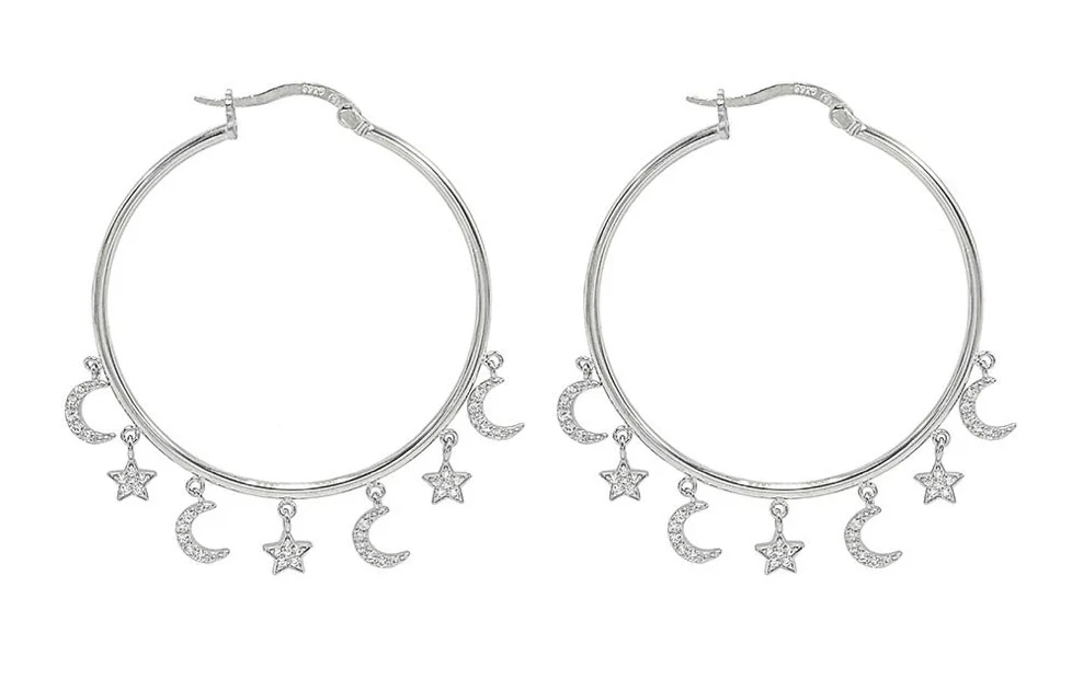 MOON & STARS HOOP earrings - Image 3